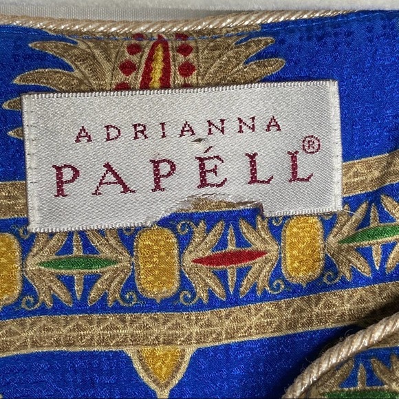 Vintage 80s Adrianna Papell Aztec Pineapple Career Button Blazer - Picture 2 of 4